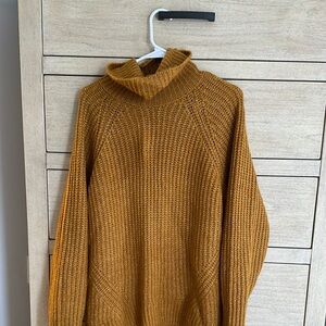 Old Navy Yellow Ribbed Cowl Turtleneck Sweater